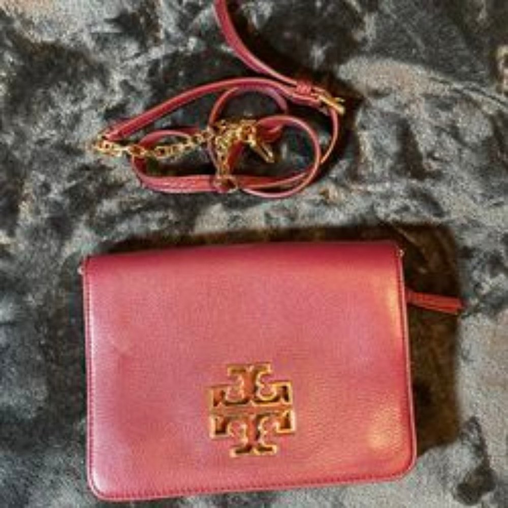 Tory Burch Burgundy Britten Crossbody